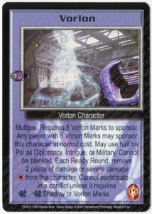Babylon 5 CCG Wheel of Fire Rare R1 Card Vorlon M/NM Mint/Near Mint - Picture 1 of 2