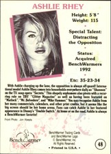 1992 Bench Warmer #48 Ashlie Rhey