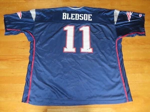Vintage Champion DREW BLEDSOE No 11 NEW ENGLAND PATRIOTS Size 52 Football Jersey - Picture 1 of 9