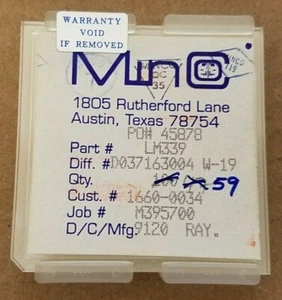 59pcs Die Form Minco LM339 Quad Voltage Comparator HP Agilent Keysight 1660-0034 - Picture 1 of 3