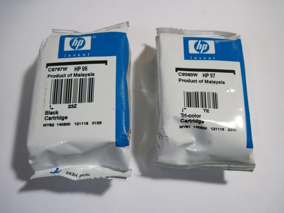 2pk ¡¡¡NUEVO!!! Cartucho de tinta original HP 96 negro y HP 97 color C9353FN ENVÍO GRATUITO Foto 1 de 1
