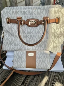 Pre-Owned,Genuine,MICHAEL KORS,MK Logo, doublehandled,Large,Handbag/WALLET/PURSE - Picture 1 of 12