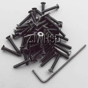 50pcs M2.5 x 16 Allen Hex Flat Head Screw Ultra Hard Alloy Steel Bolt + Free Key - Picture 1 of 2