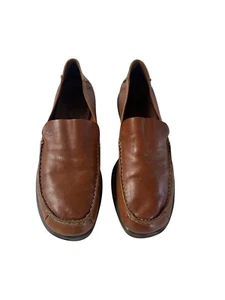 Timberland Sadie Brown Leather Loafers Women 7.5 Smart Comfort Shoes - Picture 1 of 6