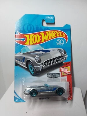 Hot Wheels 1/64 🇲🇫 Zamac 1955 Corvette Exclusive USA #3/10 de 2018 - Photo 1/4