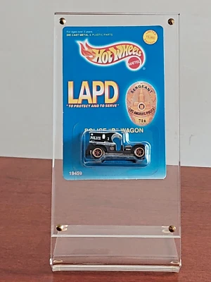 1997 Hot Wheels LAPD Police "B" Wagon Limited Edition con Espositore Plexiglass - Immagine 1 di 4