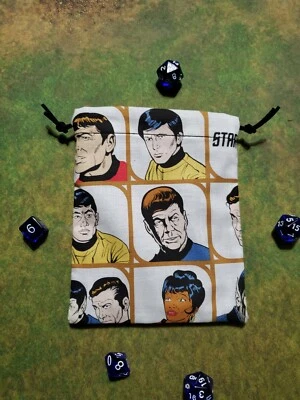 Star Trek Serie Original Personaje Cuadrados Blanco Bolso para Dados, Bolsa para Tarjetas, Maquillaje... Foto 1 de 2