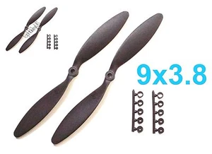 4PCS 9x3.8" 229x97mm Slow Flyer SF Electric Propeller w/ Adapters (US SELL/SHIP) - Picture 1 of 2