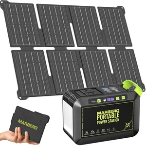 80W Solar Powered Generator with Panels 25W Included, 88.8Wh Lithium Battery ... - Picture 1 of 9