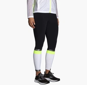 Leggings ajustados Brooks Running Carbonite 7/8 talla M negros blancos amarillos reflectantes - Imagen 1 de 15