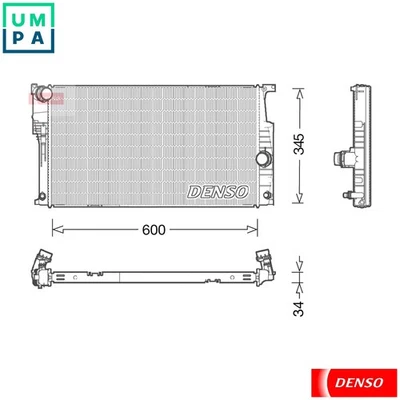 RADIATOR ENGINE COOLING DRM05004 FOR BMW 1/F2/F20/3/F3 B38B15A 1.5L 3cyl 1 F21 - Image 1 of 4