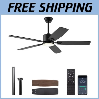 Indoor/Outdoor 52" Ceiling Fan with Stepless Dimmable Light - Image 1 of 4