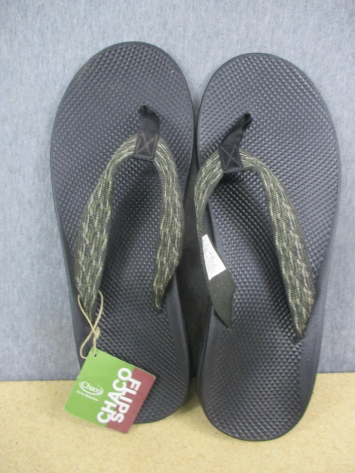 Сандалии-шлепанцы Chaco Ecotread мужские размер 13 армейские черные новые с ценниками - Изображение 1 из 4