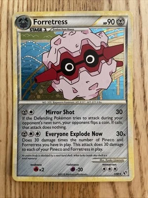 Pokémon TCG Forretress Undaunted 3/90 Holo Rare 2010 Vintage Pokemon Card LP - Image 1 of 2