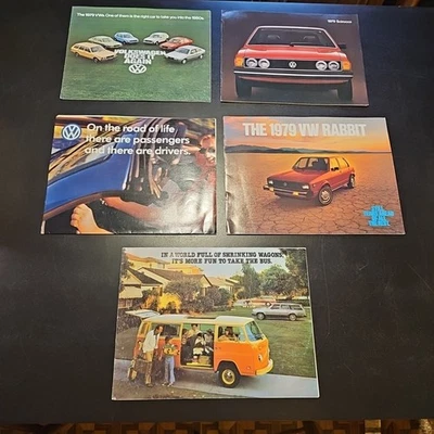 Lote De 5 Folletos De Colección Volkswagen Años 80 y 80 Scirocco Jetta Rabbit  Foto 1 de 4