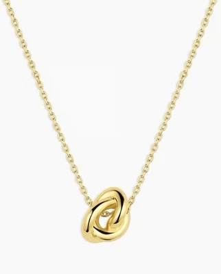 NWOT GORJANA Gold Infinity Knot Necklace Adjustable $78.00 - Image 1 of 4