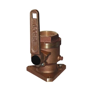 Groco 1 1/4 Inch Bronze Flanged Seacock  Part No. BV-1250 - Foto 1 di 3