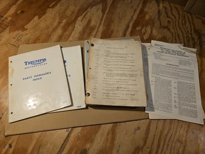 Triumph Parts Manager's Indexes 1967, 1969 y boletines de servicio 1963-1972 Foto 1 de 4