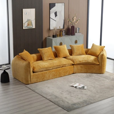 Modular U-Shaped Sectional Sofa with Pillows - Image 1 of 4