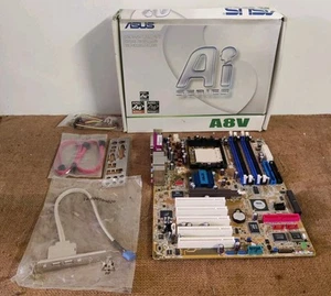 Asus A8V AMD Motherboard Socket 939 + Scatola + Kit Box - Scheda Madre ATX Retro - Foto 1 di 6