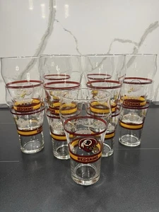 Washington Redskins Drinking Glass Coca Cola Super Bowl XVII XXII XXVI-LOT Of 12 - Picture 1 of 6