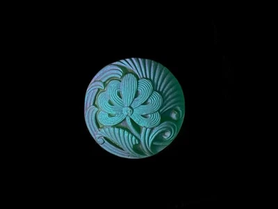 Botón de alfiletero checo de 18 mm verde azul brillo AB acabado mate con vástago de metal Foto 1 de 2