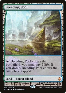 Mtg Land/English Breeding Pool Foil Zendikar Expeditions Exp - Picture 1 of 1