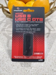 NEW Stealth Cam Micro USB & USB C OTG 2-in-1 Memory Card Reader for Android - Picture 1 of 4