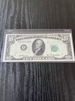 $10 1950A Boston A A Block Federal Reserve Note Ten Dollar Crisp Choice Bill - Image 1 of 2