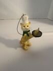 Whimsical Yellow Tabby Chef Cat Hanging Ornament