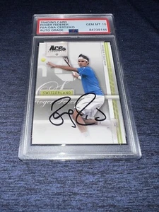 Roger Federer Signed 2007 Ace Authentic Trading Card Star PSA/DNA Gem Mint 10 - Picture 1 of 2