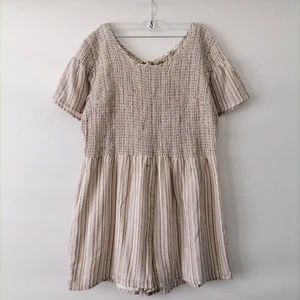 Cato Womens Multicolor Striped Rompers Scoop Neck Short Sleeve Size XL - Picture 1 of 7