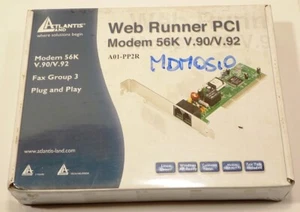 ATLANTIS WEB RUNNER PCI MODEM 56K V.90 / V.92 CON FUNZIONE FAX PCI - Foto 1 di 2
