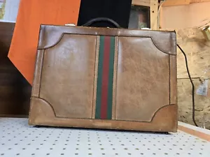 Edler Italienischer Designer Leder Aktenkoffer, Marke von mir unbekannt: Gucci?? - Bild 1 von 24