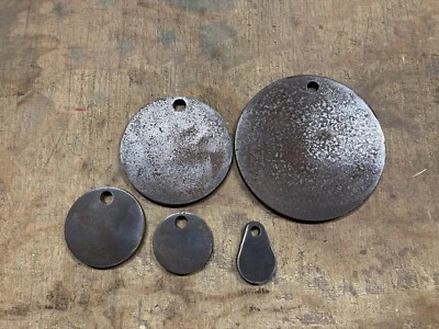 AR500 1/2" Steel Shooting Target Plate 5pc Set 2,3,4,6,8" Surplus Blemish - Image 1 of 2