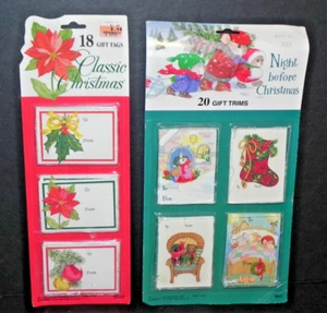 EUREKA Vintage CHRISTMAS Tags - Night Before XMAS & Classic -2 Unopened Packages - Picture 1 of 6
