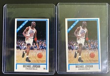 1991 Panini Michael Jordan Spain & Italy Unused stickers #96/#118 double sided