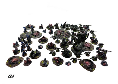 CGWORKSHOP Warhammer 40k Tyranid Painted Army/ Battlefield Terrain set.