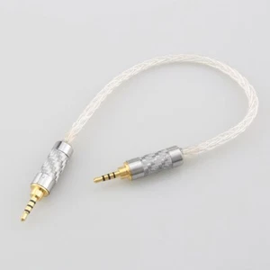 2.5/3.5/4.4mm Jack Plug Pure Silver Male to Male Audio Adapter Cable AUX Cable - Picture 1 of 6