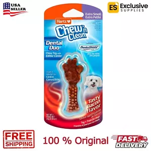 Hartz Chew 'n Clean Bacon Dental Dog Toy & Treat - Extra Small - Free shipping - Picture 1 of 8