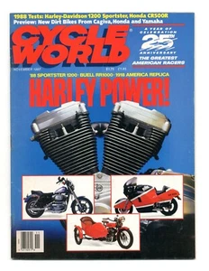 CYCLE WORLD NOVEMBER 1987-HONDA CR500 HONDA CR125 HONDA CR250 YAMAHA YZ125 YZ250 - Picture 1 of 13