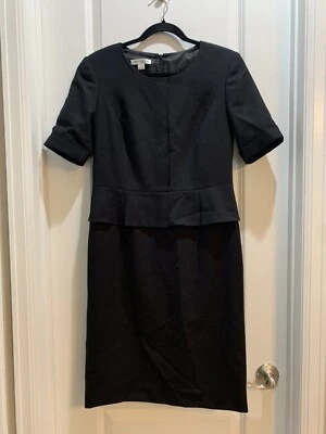 Vintage Pendleton Black Sheath Dress Womens Sz 6 Wool Made In USA Lined - Image 1 of 4