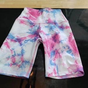 electric & ross white blue pink tye dye shorts sz xs - Picture 1 of 6