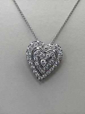 Colgante broche broche diamante platino con cadena de platino 950 Foto 1 de 4