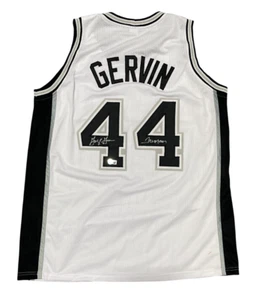 George Gervin Signed San Antonio Spurs Custom Jersey w/ Iceman Beckett W BAS COA - Picture 1 of 3