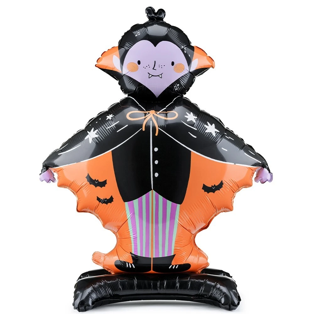 Halloween Fledermaus Ballon, XXL Folienballon Ca. 80x52 Cm – Schwarz-gold, Für Helium, Partydeko