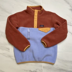 Patagonia Kid's Lightweight Synchilla Snap-T Pullover 'Pale Periwinkle' 65572 - Picture 1 of 10