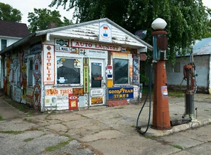Fotomural VLIES-TANEL-(766S)-Vintage Route US 66 Retro Rost Nostalgia - Imagen 1 de 1