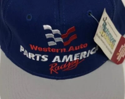Boné Western Auto Nascar Racing vintage década de 1990 SnapBack novo com etiquetas L1 - Imagem 1 de 4