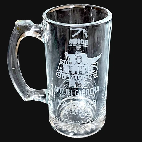 Detroit Tigers 2014 BBQ Lakeland 2013 ALDS Miguel Cabrera Max Scherzer Glass Mug Cover